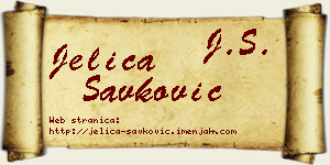 Jelica Savković vizit kartica
